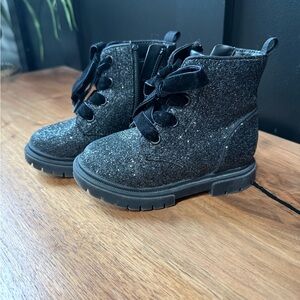 Sparkly Black Kids Boots